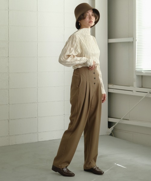 Bab（バブ）の「【WEB限定】ボタンフライストレートパンツ / セットアップ（その他パンツ・レディース・ベージュ/ブラウン/カーキ・S）」の11枚目の写真