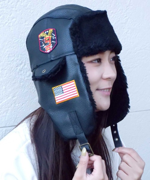 AVIREX（アヴィレックス）の「AVIREX　G-1 FLIGHT CAP（キャップ・メンズ・ブラウン/ブラック・FREE）」の2枚目の写真