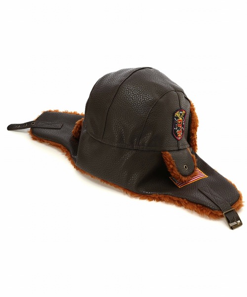 AVIREX（アヴィレックス）の「AVIREX　G-1 FLIGHT CAP（キャップ・メンズ・ブラウン/ブラック・FREE）」の6枚目の写真