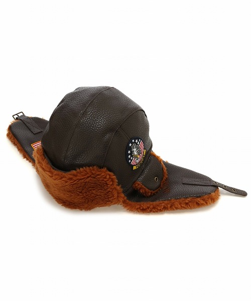 AVIREX（アヴィレックス）の「AVIREX　G-1 FLIGHT CAP（キャップ・メンズ・ブラウン/ブラック・FREE）」の7枚目の写真