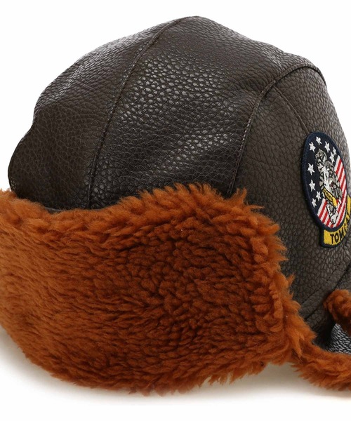 AVIREX（アヴィレックス）の「AVIREX　G-1 FLIGHT CAP（キャップ・メンズ・ブラウン/ブラック・FREE）」の8枚目の写真