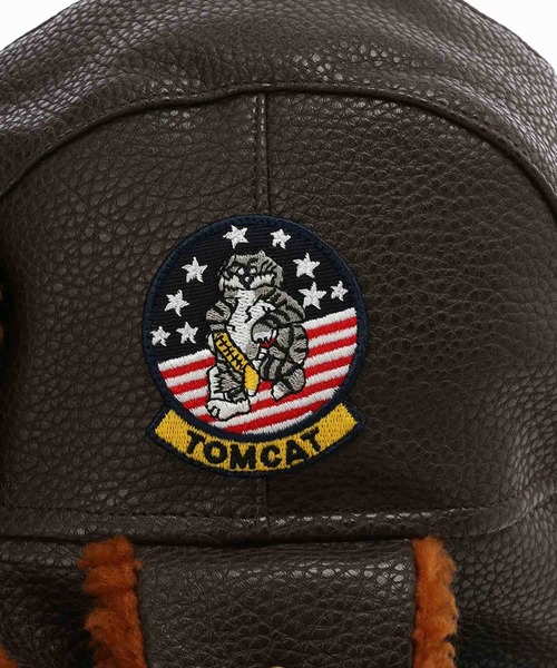 AVIREX（アヴィレックス）の「AVIREX　G-1 FLIGHT CAP（キャップ・メンズ・ブラウン/ブラック・FREE）」の9枚目の写真