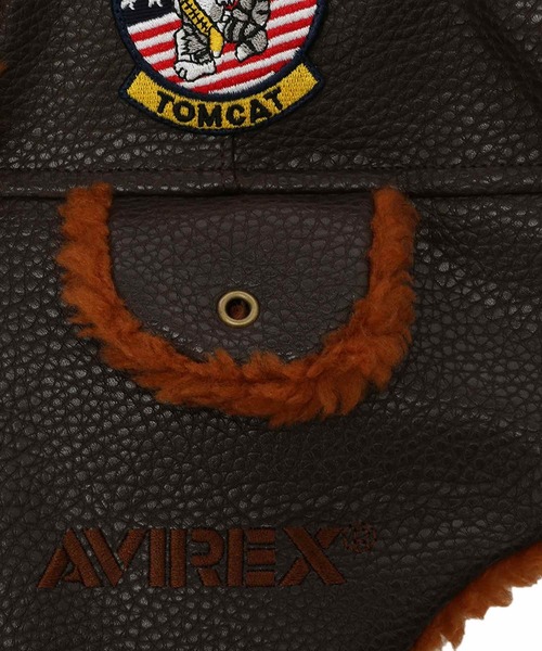 AVIREX（アヴィレックス）の「AVIREX　G-1 FLIGHT CAP（キャップ・メンズ・ブラウン/ブラック・FREE）」の10枚目の写真