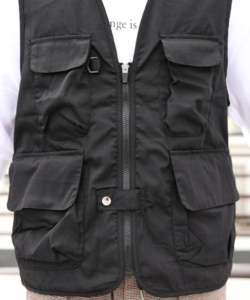 ８(eight)（エイト）の「WORLDLIVLET マルチポケットベスト（ベスト・メンズ・カーキ/ブラック・MEDIUM/X-LARGE/LARGE）」の22枚目の写真
