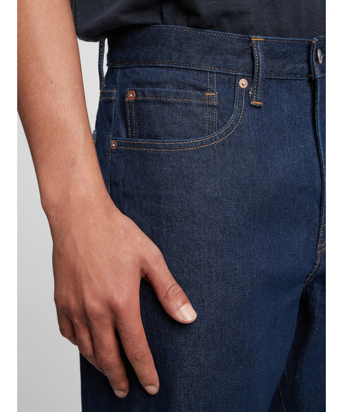 GAP（ギャップ）の「Gapflex ウォッシュウェル(TM) リラックステーパードデニム（デニムパンツ・メンズ・インディゴブルー・32W 30L/30W 30L/31W 30L/28W 30L/29W 30L/32W 32L/33W 32L/36W 32L/34W 32L/31W 32L）」の4枚目の写真
