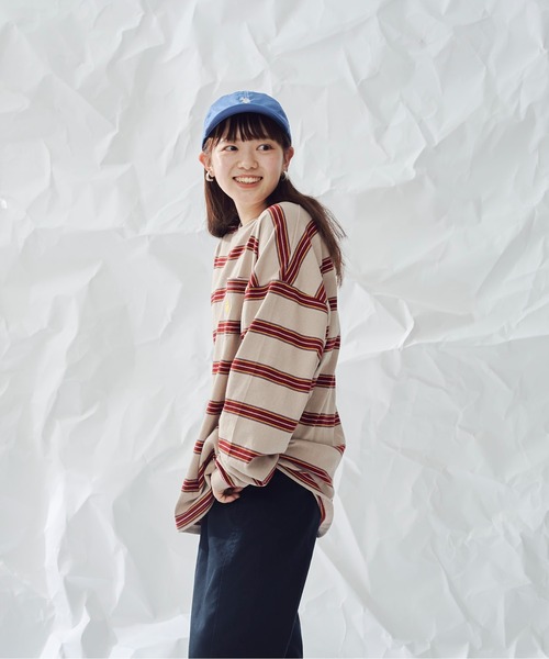 U.S. POLO ASSN.（ユーエスポロアッスン）の「マルチボーダーロンT（Tシャツ/カットソー・メンズ・ブラウン/ベージュ/ネイビー・MEDIUM/LARGE）」の7枚目の写真