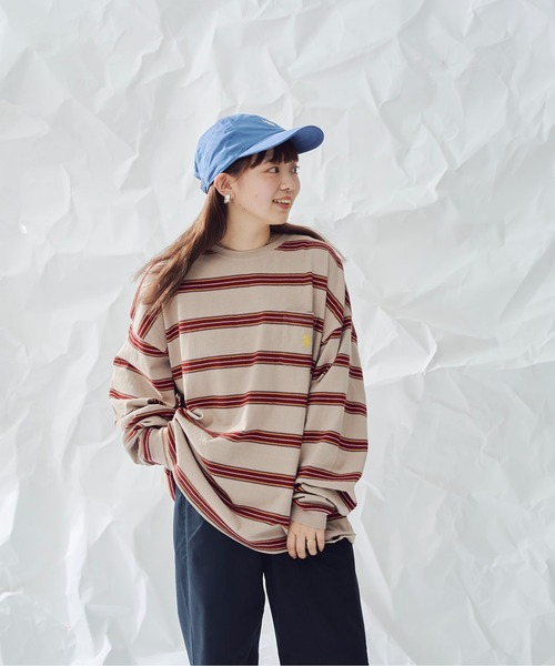 U.S. POLO ASSN.（ユーエスポロアッスン）の「マルチボーダーロンT（Tシャツ/カットソー・メンズ・ブラウン/ベージュ/ネイビー・MEDIUM/LARGE）」の9枚目の写真