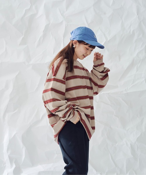 U.S. POLO ASSN.（ユーエスポロアッスン）の「マルチボーダーロンT（Tシャツ/カットソー・メンズ・ブラウン/ベージュ/ネイビー・MEDIUM/LARGE）」の10枚目の写真