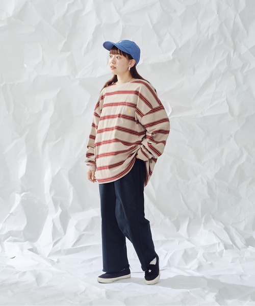 U.S. POLO ASSN.（ユーエスポロアッスン）の「マルチボーダーロンT（Tシャツ/カットソー・メンズ・ブラウン/ベージュ/ネイビー・MEDIUM/LARGE）」の12枚目の写真
