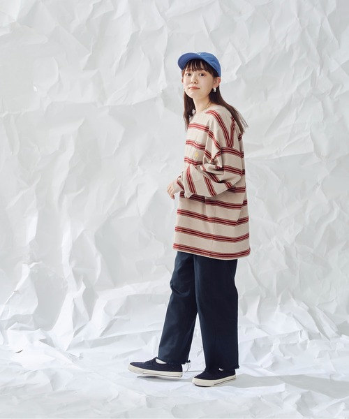 U.S. POLO ASSN.（ユーエスポロアッスン）の「マルチボーダーロンT（Tシャツ/カットソー・メンズ・ブラウン/ベージュ/ネイビー・MEDIUM/LARGE）」の15枚目の写真