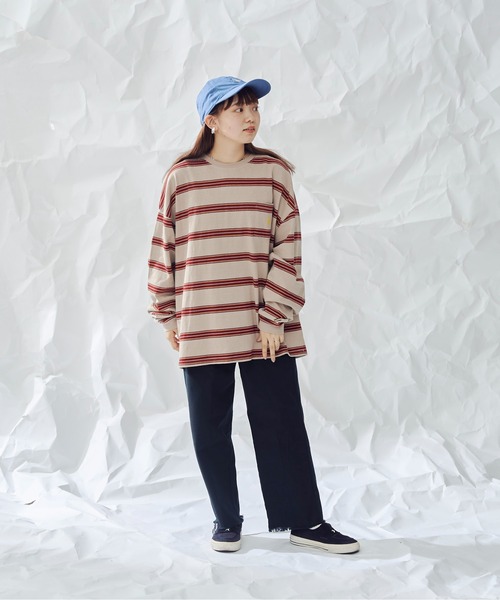 U.S. POLO ASSN.（ユーエスポロアッスン）の「マルチボーダーロンT（Tシャツ/カットソー・メンズ・ブラウン/ベージュ/ネイビー・MEDIUM/LARGE）」の20枚目の写真
