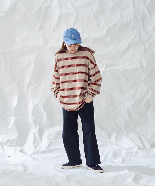 U.S. POLO ASSN.（ユーエスポロアッスン）の「マルチボーダーロンT（Tシャツ/カットソー・メンズ・ブラウン/ベージュ/ネイビー・MEDIUM/LARGE）」の21枚目の写真