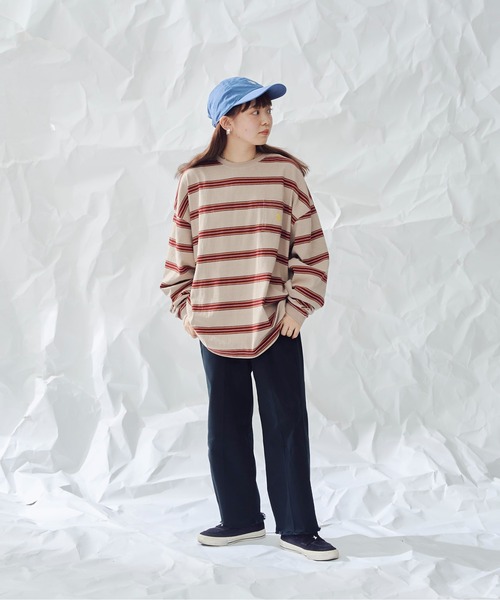 U.S. POLO ASSN.（ユーエスポロアッスン）の「マルチボーダーロンT（Tシャツ/カットソー・メンズ・ブラウン/ベージュ/ネイビー・MEDIUM/LARGE）」の22枚目の写真