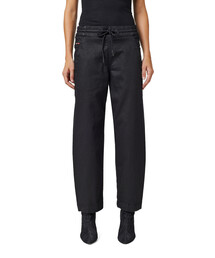 DIESEL | DIESEL FW21 サステナブル デニム レディース  ジョグジーンズ ブラックデニム ボーイフレンド コーティング(デニムパンツ)
