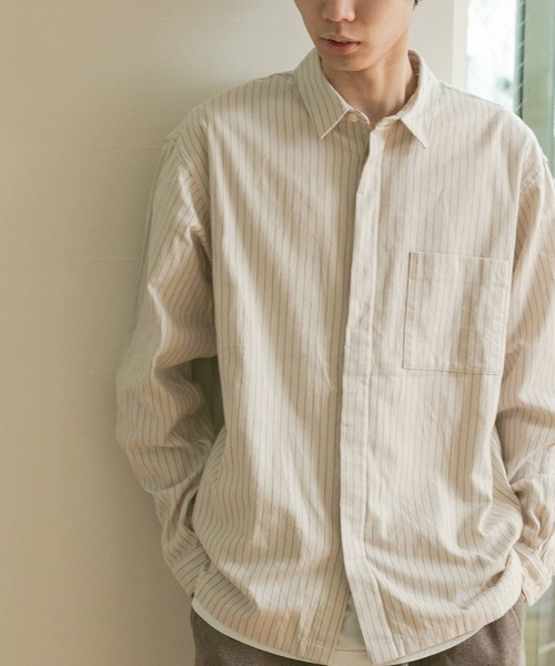 FORK&SPOON(フォークアンドスプーン)の「FORK&SPOON フライフロントネルシャツ(シャツ/ブラウス・メンズ・チャコールグレー/ホワイト系その他/グレー系その他・4/5)」の13枚目の写真