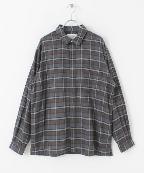 FORK&SPOON(フォークアンドスプーン)の「FORK&SPOON フライフロントネルシャツ(シャツ/ブラウス・メンズ・チャコールグレー/ホワイト系その他/グレー系その他・4/5)」の18枚目の写真