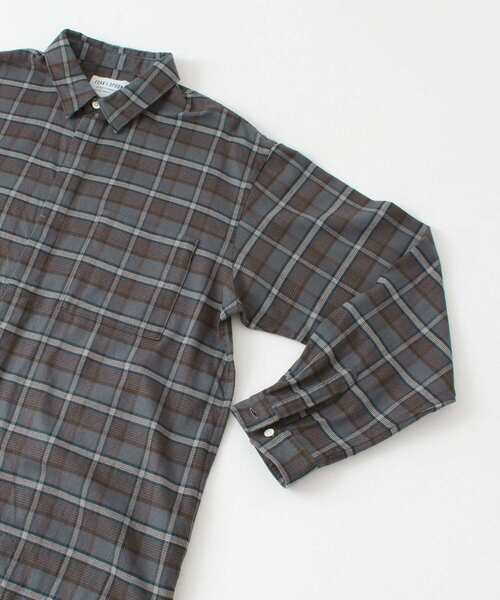 FORK&SPOON(フォークアンドスプーン)の「FORK&SPOON フライフロントネルシャツ(シャツ/ブラウス・メンズ・チャコールグレー/ホワイト系その他/グレー系その他・4/5)」の21枚目の写真