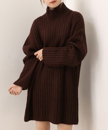 one after another NICE CLAUP | これ1枚で愛されスタイリングが完成。リブニットミニワンピース(ワンピース)