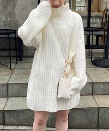 one after another NICE CLAUP | これ1枚で愛されスタイリングが完成。リブニットミニワンピース(ワンピース)