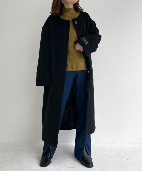 archives（アルシーヴ）の「ノーカラーコート（ノーカラーコート・レディース・アイボリー/ブラック/グレイッシュベージュ/グリーン・MEDIUM）」の20枚目の写真