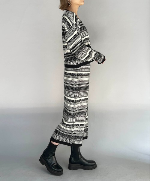 PICCIN（ピッチン）の「【WEB限定】ジャガードボーダーカーディガン（カーディガン/ボレロ・レディース・ブラウン/ブラック・L/M）」の18枚目の写真