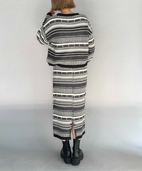 PICCIN（ピッチン）の「【WEB限定】ジャガードボーダーカーディガン（カーディガン/ボレロ・レディース・ブラウン/ブラック・L/M）」の17枚目の写真