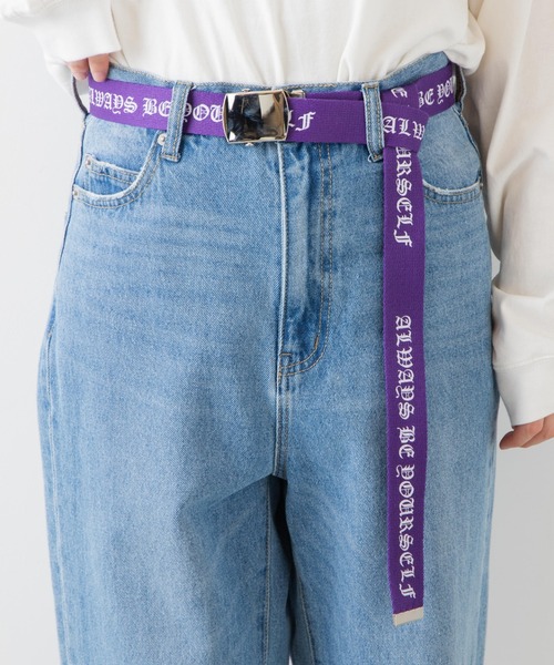 WEGO（ウィゴー）の「WEGO/ロゴガチャベルト（ベルト・レディース・ホワイト/ブラック/パープル・FREE）」の3枚目の写真