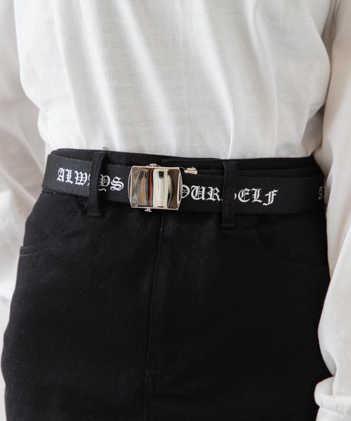 WEGO（ウィゴー）の「WEGO/ロゴガチャベルト（ベルト・レディース・ホワイト/ブラック/パープル・FREE）」の2枚目の写真