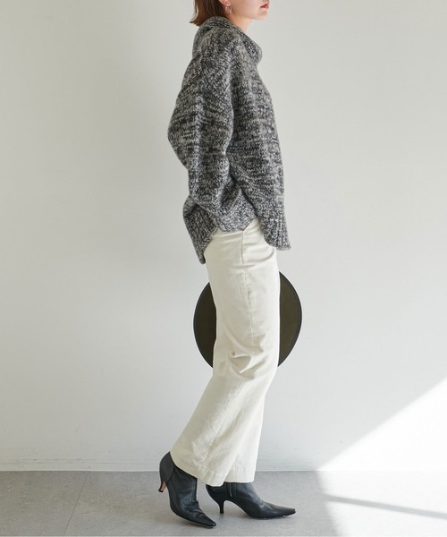 MARIEBELLE　JEAN（マリベルジーン）の「【MARIEBELLE JEAN】コーデュロイパンツ（スラックス・レディース・ベージュ/オフホワイト/パープル・23/24/25）」の5枚目の写真