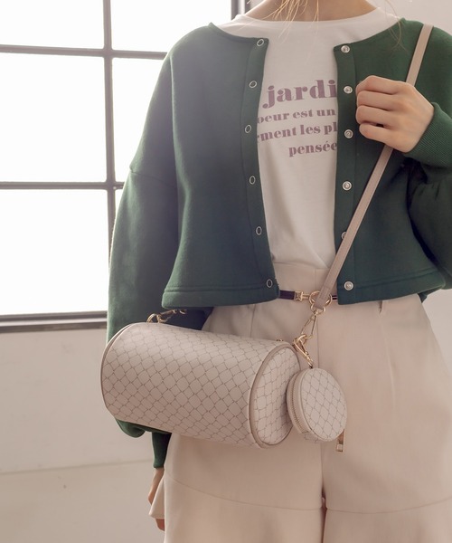 OLIVE des OLIVE（オリーブデオリーブ）の「ポーチ付バレルバッグ（ショルダーバッグ・レディース・ホワイト/ベージュ/オフホワイト・FREE）」の14枚目の写真