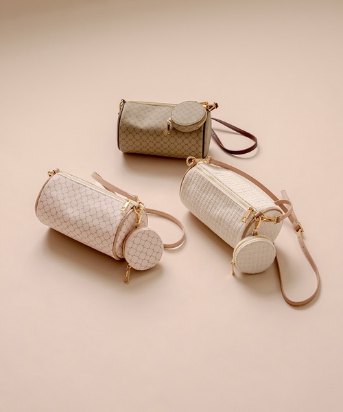 OLIVE des OLIVE（オリーブデオリーブ）の「ポーチ付バレルバッグ（ショルダーバッグ・レディース・ホワイト/ベージュ/オフホワイト・FREE）」の7枚目の写真