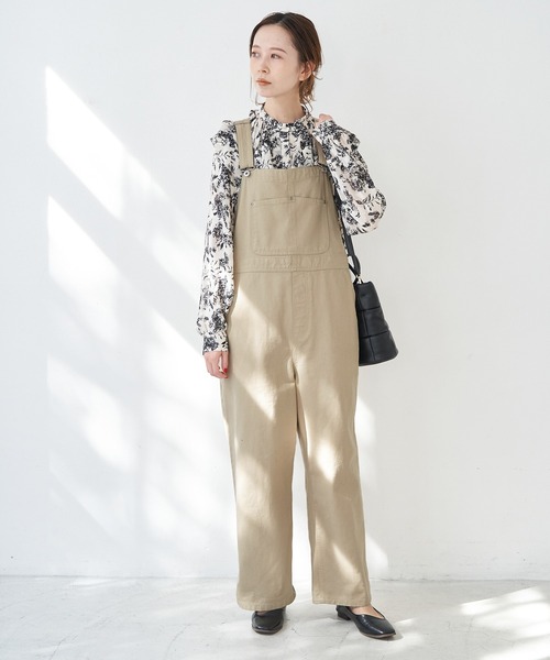 ROPE' PICNIC（ロペピクニック）の「【WEB限定】カツラギルーズオーバーオール（サロペット/オーバーオール・レディース・ブラック/ベージュ・38）」の14枚目の写真