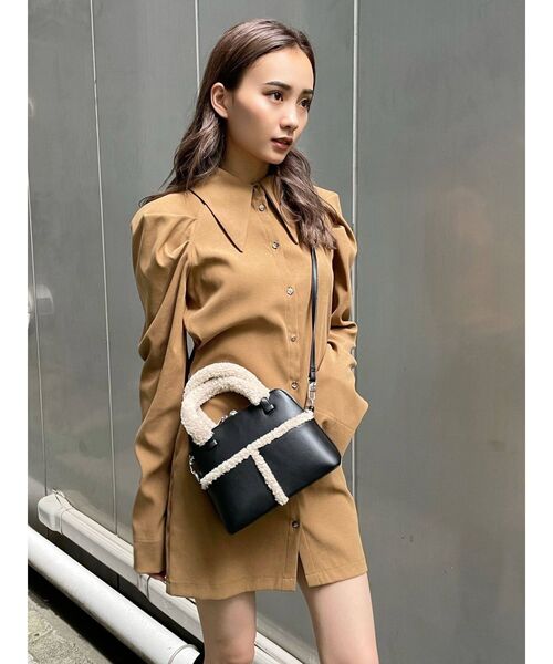 EMODA(エモダ)の「フェイクムートンバッグ(ショルダーバッグ・レディース・ブラック・FREE)」の7枚目の写真