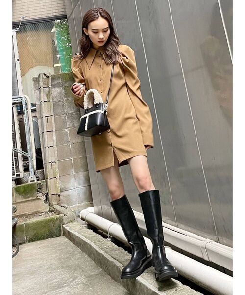 EMODA(エモダ)の「フェイクムートンバッグ(ショルダーバッグ・レディース・ブラック・FREE)」の10枚目の写真