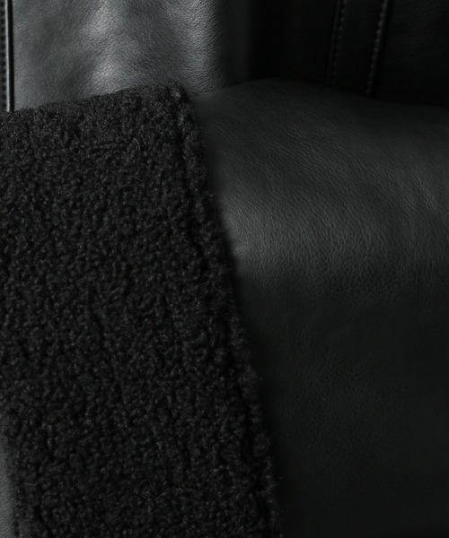 HARE(ハレ)の「フェイクレザーN3B(HARE)(ミリタリージャケット・メンズ・ブラック/ライトベージュ・SMALL/MEDIUM)」の14枚目の写真