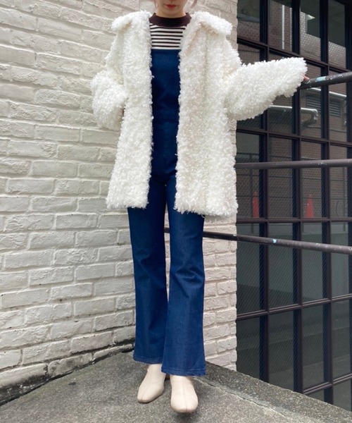 one after another NICE CLAUP（ワンアフターアナザーナイスクラップ）の「インナー次第でオールシーズン着れる。バックレースアップサロペット（サロペット/オーバーオール・レディース・ブラック/ブラック系その他/インディゴブルー/ピンク・FREE）」の11枚目の写真