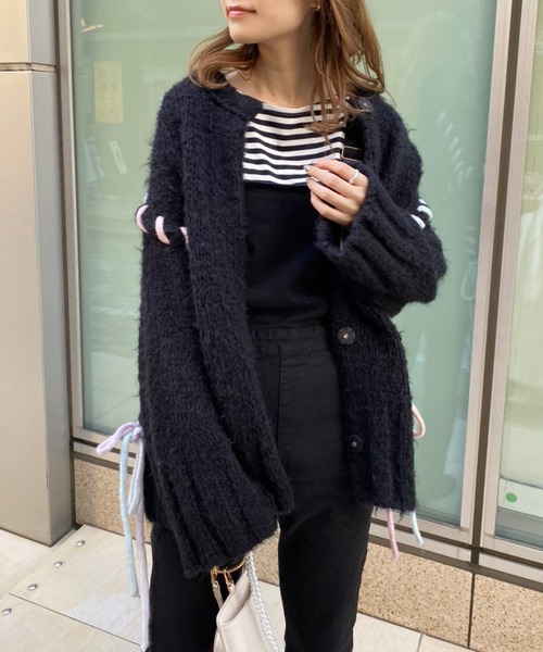 one after another NICE CLAUP（ワンアフターアナザーナイスクラップ）の「インナー次第でオールシーズン着れる。バックレースアップサロペット（サロペット/オーバーオール・レディース・ブラック/ブラック系その他/インディゴブルー/ピンク・FREE）」の21枚目の写真