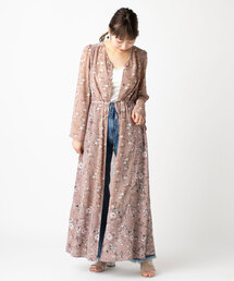 ブランド古着 Mystic ミスティック レディース のワンピース ブラウン 茶色系 花柄 ボタニカル柄 古着通販 Zozoused