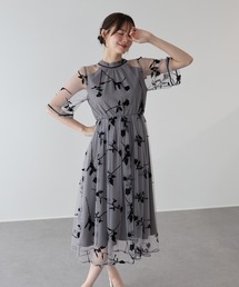 BLUEEAST（ブルーイースト）の「《お気に入り3.6万人突破！／Ｓ・Ｍ・Ｌ・LL展開／6色展開》バックリボンレースパーティードレス 結婚式 成人式 二次会 同窓会 セレモニー パーティードレス オケージョンドレス お呼ばれ（ドレス）」