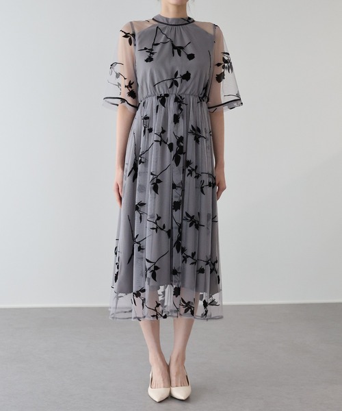 セール】《新色追加》バックリボンレースパーティードレス 結婚式 成人