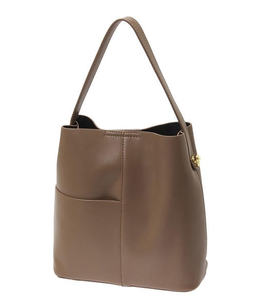 Edit Sheen(エディットシーン)の「ミドルバケットショルダーバッグ(ショルダーバッグ・レディース・ブラック/ベージュ/グリーン/モカ・FREE)」の15枚目の写真