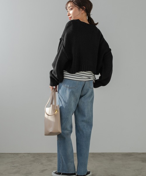 Edit Sheen(エディットシーン)の「ミドルバケットショルダーバッグ(ショルダーバッグ・レディース・ブラック/ベージュ/グリーン/モカ・FREE)」の8枚目の写真