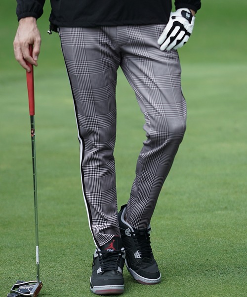 【ディバイナーゴルフ】パンツ/千鳥格子柄/Lサイズ DIVINER GOLF】ゴルフパンツ メンズ グレンチェック/千鳥