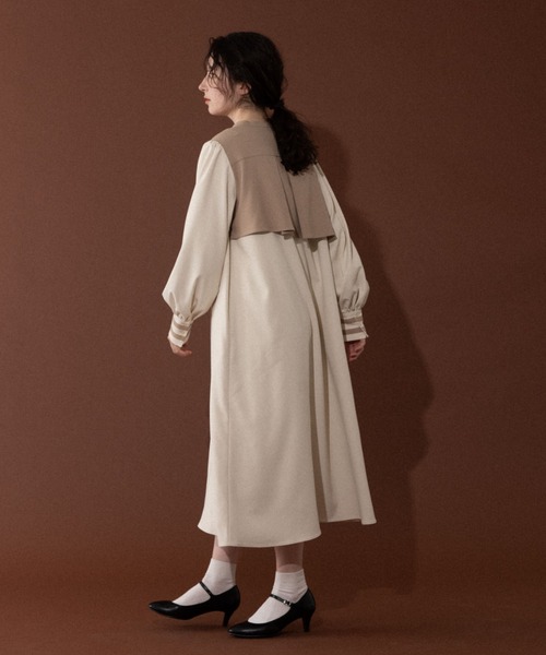 idem（イデム）の「cape flare onepiece/ケープデザインフレア