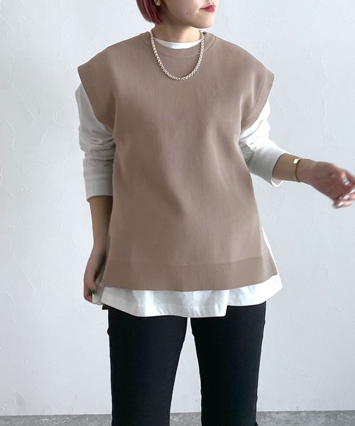 PAGEBOY（ページボーイ）の「バックオープンベスト（ベスト・レディース・ベージュ系その他/オフホワイト/ブラック・FREE）」の11枚目の写真