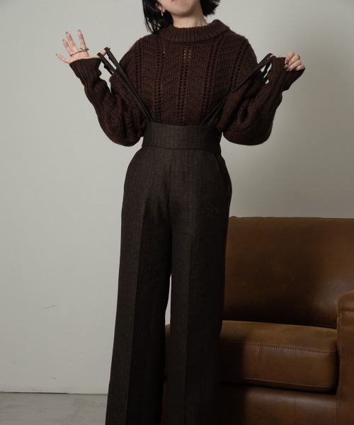 lawgy（ラウジー）の「long cuffs loose knit（ニット/セーター・レディース・ベージュ/ブラウン/アイボリー/ラベンダー・FREE）」の20枚目の写真