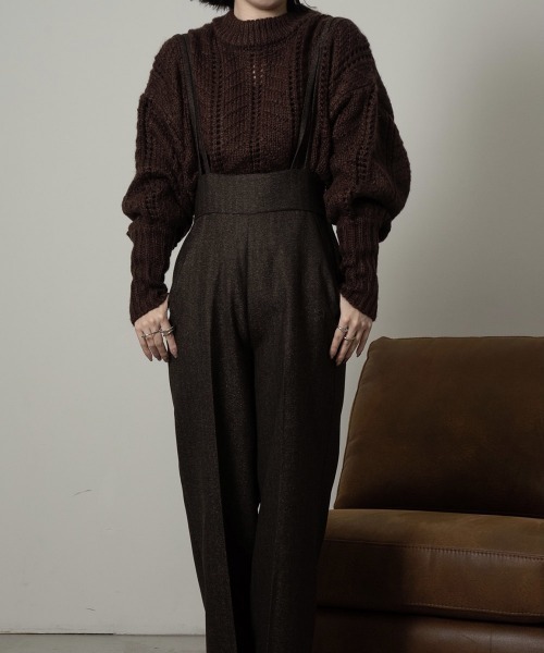 lawgy（ラウジー）の「long cuffs loose knit（ニット/セーター・レディース・ベージュ/ブラウン/アイボリー/ラベンダー・FREE）」の8枚目の写真