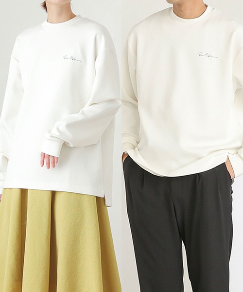 SENSE OF PLACE by URBAN RESEARCH（センスオブプレイスバイアーバンリサーチ）の「『ユニセックス』シシュウポンチロングTシャツ（Tシャツ/カットソー・メンズ・ホワイト/ブラック/ライトベージュ/ライトブルー/グリーン/イエロー・MEDIUM/LARGE）」の2枚目の写真