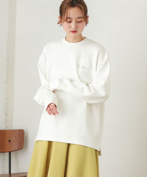 SENSE OF PLACE by URBAN RESEARCH（センスオブプレイスバイアーバンリサーチ）の「『ユニセックス』シシュウポンチロングTシャツ（Tシャツ/カットソー・メンズ・ホワイト/ブラック/ライトベージュ/ライトブルー/グリーン/イエロー・MEDIUM/LARGE）」の17枚目の写真