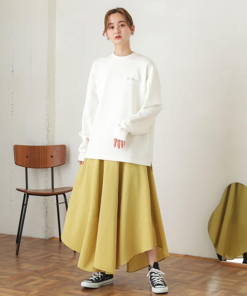 SENSE OF PLACE by URBAN RESEARCH（センスオブプレイスバイアーバンリサーチ）の「『ユニセックス』シシュウポンチロングTシャツ（Tシャツ/カットソー・メンズ・ホワイト/ブラック/ライトベージュ/ライトブルー/グリーン/イエロー・MEDIUM/LARGE）」の19枚目の写真